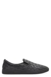 Bottega Veneta Black Calf Leather Sawyer Slip On Sneaker In Black