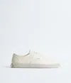 Bottega Veneta White Intrecciato Nappa Leather Serena Sneakers In Neutral