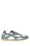 Bottega Veneta Orbit Flash Leather-trimmed Suede And Shell Sneakers In Blue