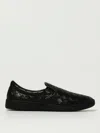 Bottega Veneta Leather Slip-on Sneakers With Intrecciato Motif In Black