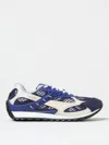 Bottega Veneta Mens Orbit Contrast-panel Woven Low-top Trainers Blue Oth In Blue