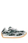 Bottega Veneta Orbit Sneakers With Contrast Stitching And Mesh In Green