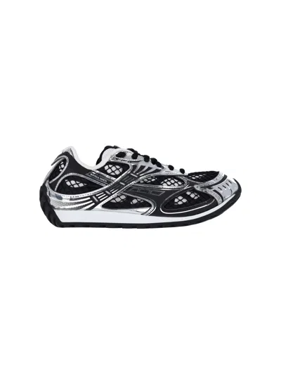 Bottega Veneta Orbit Technical Mesh Sneakers In A Bicolor Design In White