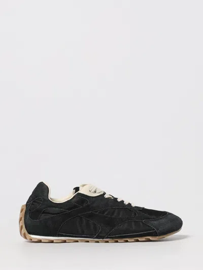 Bottega Veneta Orbit Leather-trimmed Suede And Shell Sneakers In Black