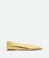 Bottega Veneta Reflective Goatskin Sofia Ballet Flats In Gold
