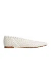 Bottega Veneta Intreccio Leather Sofia Ballet Flats In White