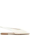 Bottega Veneta Sofia Leather Slingback Point-toe Flats In Neutrals