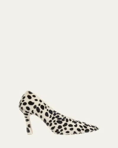 Bottega Veneta Sofia Jaguar-print Lamb Hair Stiletto Pumps In Multi