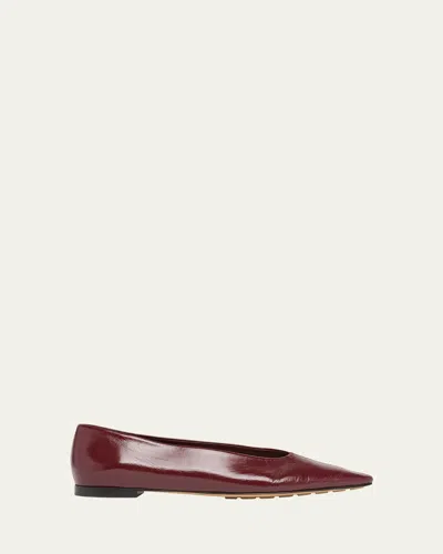 BOTTEGA VENETA SOFIA POINTED LEATHER BALLET FLATS