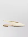 Bottega Veneta Sofia Slingback Ballet Pumps In Shiny Calfskin Leather In White