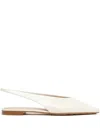Bottega Veneta Sofia Leather Slingback Point-toe Flats In Nude & Neutrals