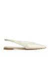 Bottega Veneta 'sofia' White Slingback Ballerinas With Elastic Back In Leather Woman In White
