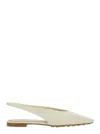 Bottega Veneta 'sofia' White Slingback Ballerinas With Elastic Back In Leather Woman In Multicolor