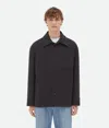 Bottega Veneta Soft Double Cashmere Coat In Charcoal