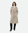 Bottega Veneta Soft Double Cashmere Coat In Riverbed Melange
