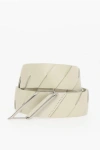Bottega Veneta Soft-leather Belt With Silver-toned Hardware