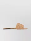 Bottega Veneta Skin Pink Nappa Leather Padded Slippers In Beige