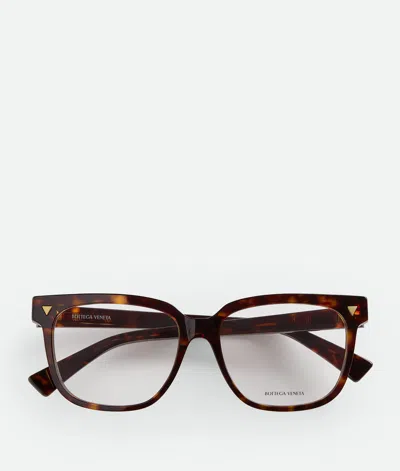 Bottega Veneta Quadratische Soft Recycled Acetate Brille In Black