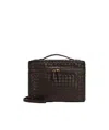 Bottega Veneta Soft Vanity Intrecciato Leather Vanity Case In Brown
