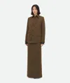 Bottega Veneta Wool Jacket In Dark Jute Melange