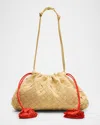 Bottega Veneta Soiree Dustbag Suede Pouch Bag