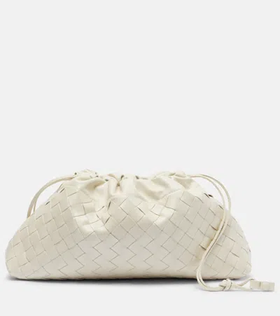 Bottega Veneta Soirée Medium Leather Shoulder Bag In White