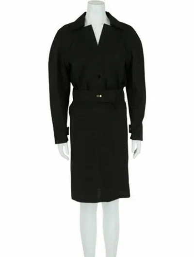 Pre-owned Bottega Veneta Solid Coat W/ Tags In Black