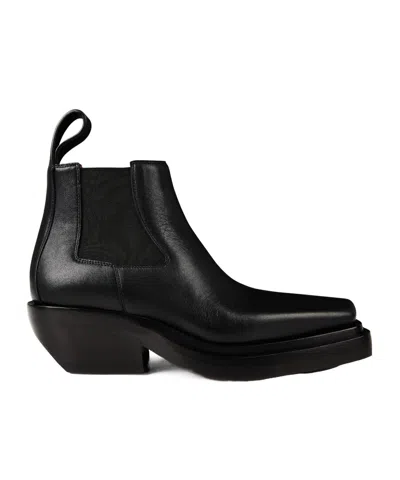 Bottega Veneta Solid Color Chelsea Boots In Black