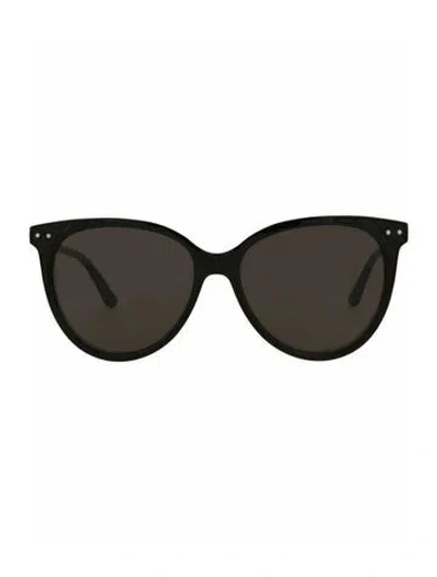 Pre-owned Bottega Veneta Solid Sunglasses W/ Tags In Black