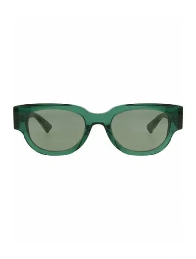 Pre-owned Bottega Veneta Solid Sunglasses W/ Tags In Green