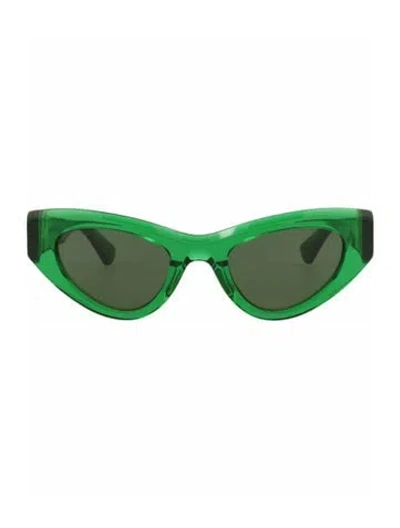 Pre-owned Bottega Veneta Solid Sunglasses W/ Tags In Green