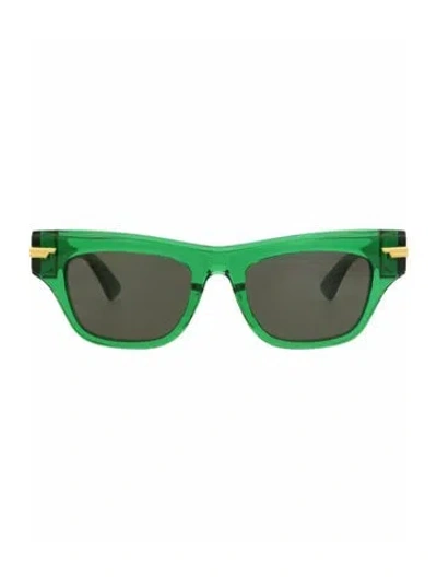 Pre-owned Bottega Veneta Solid Sunglasses W/ Tags In Green