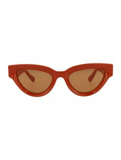 Pre-owned Bottega Veneta Solid Sunglasses W/ Tags In Orange