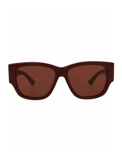Pre-owned Bottega Veneta Solid Sunglasses W/ Tags In Red