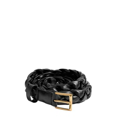 Bottega Veneta Solo Belt In Black
