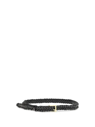 Bottega Veneta Solo Belt In Black