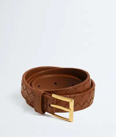 Bottega Veneta Solo Belt In Tannin