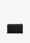 Bottega Veneta Womens Fondant-m Brass Intrecciato-leather Cross-body Bag In Black