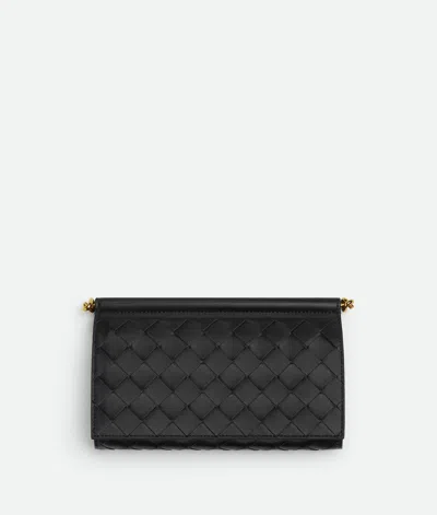 Bottega Veneta Solstice Large Flap Wallet In Black