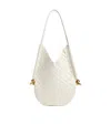 Bottega Veneta Solstice Small Intrecciato Lambskin Shoulder Bag In White