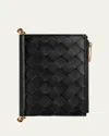 Bottega Veneta Solstice Medium Bi-fold Wallet In 1019 Black-m Brass