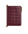 Bottega Veneta Intrecciato Medium Double-folded Wallet In Barolo