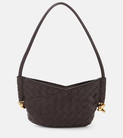 Bottega Veneta Solstice Mini Leather Shoulder Bag In Brown