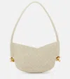 Bottega Veneta Solstice Intrecciato Baby Leather Shoulder Bag In White