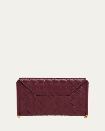 Bottega Veneta Solstice Phone Pouch Bag In Dark Barolo