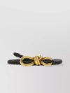 BOTTEGA VENETA SOPHISTICATED BRAIDED LEATHER BELT WITH INTRICATE MOTIF