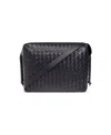 Bottega Veneta Space Silver Leather Bags In Black