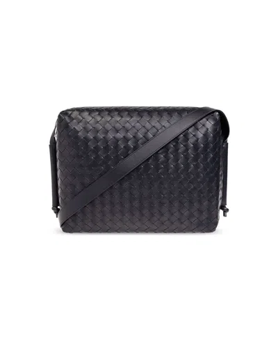 Bottega Veneta Space Silver Leather Bags In Black