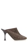Bottega Veneta Sparkle Dot Sock Leather Mules