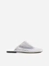 Bottega Veneta Sparkle Dot Sock Suede Slipper In String